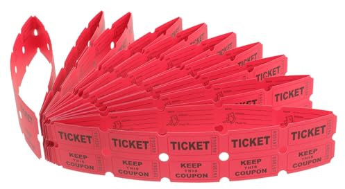 Gogogmee 100 Stück Tombola Tickets, Los, Tickets Für Veranstaltungen, Karneval, Party, Konzert, Schultanz, Aktivitätszentrum, Einkaufszentrum