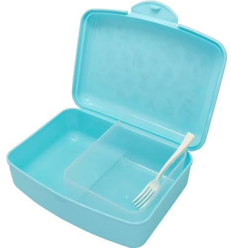 NERTHUS FIH 1358 Fiambrera Infantil Coches, Caja de Almuerzo Ligera y Fácil de Limpiar con Divisor y Tenedor