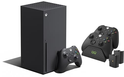 Xbox Series X + Venom Double station de chargement avec 2 batteries rechargeables - Noir Series X & S One