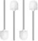 AstraLoom WC Bürste 7,5cm 4er Set Edelstahlgriff | Toilettenbürste mit austauschbarem Kunststoffkopf (Weiß)