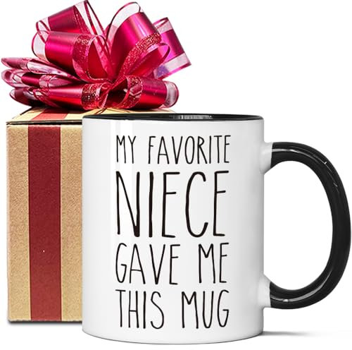 VLUG My Favorite Niece Gave Me This Mug Gifts for Aunts Uncle, New Uncle New Aunts Gifts from Niece Nephew, Funny Birthday Christmas Gifts for Uncle Aunts, Appreciation Gift for Uncle, Auntie
