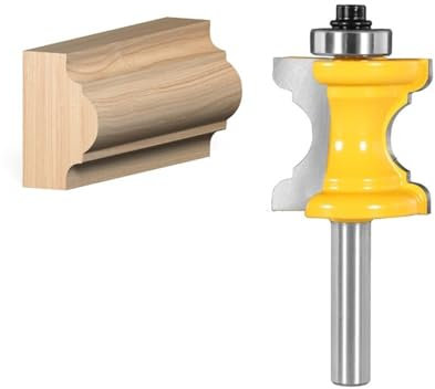 1 fraise à moulurer à tige de 6 mm/6,35 mm/8 mm, fraise à rayon concave, fraise à colonne convexe, fraise à moulurer for le travail du bois(6mm Shank)