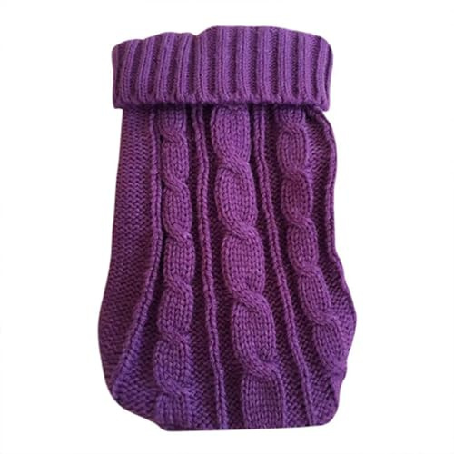 ZSHDTKWB Vestiti per Cani Cane Vestiti Invernali A Maglia Pet Vestiti per Cani di Piccola Taglia Media Chihuahua Puppy Pet Maglione Yorkshire-viola-3xl(16) 6-9kg