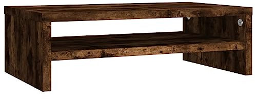 HETFTJN Tv Tisch Tv Sideboard Wohnzimmer Beistelltisch Klein Fernseher Tisch Modern - Monitorständer Räuchereiche 42x24x13 cm Holzwerkstoff für Büro Gästezimmer Ausstellungsraum Besprechungszimmer