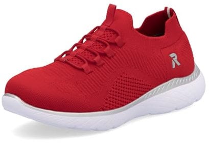 Rieker Damen Low-Top Sneaker M5074, Frauen Halbschuhe,straßenschuhe,Strassenschuhe,Sportschuhe,Freizeitschuhe,Turnschuhe,rot (33),40 EU / 6.5 UK