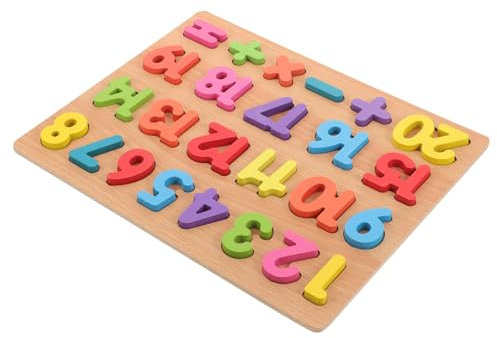 KOMBIUDA Wooden 1 20 Number Puzzle Board for Children Cognitive Building Blocks Educational Toy for Hand Grasping Skills and Early Learning