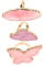 CALLARON 3pcs Nail Art Palette Resin Butterfly Heart Design Nail Polish Mixing Plate Tool Set