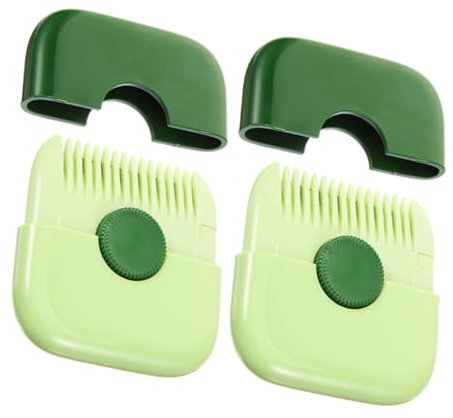 OATIPHO 2 Pièces tondeuse à cheveux coupe-extrémité divisée coups de cheveux tondeuse à fourche pour fille peignes de coupe de cheveux dissolvant de pointes fourchues Plastique Vert