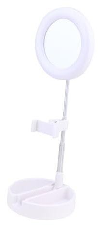 COLLBATH Ringlicht Led Selfie-Lampe Make-up-licht Desktop-leuchte Mit Handy-Halterung Für Live-Streaming Und Fotografie Weiß