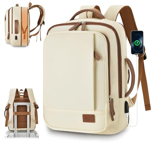 SUCIKORIO 40x30x15cm British Airways Air France Erweiterbarer 10cm 40x30x25cm Reiserucksack Handgepäck Flugzeug Wasserdichter Travel Laptop Rucksack 15,6 Zoll Mit USB Daypack Für Damen Herren Reisen