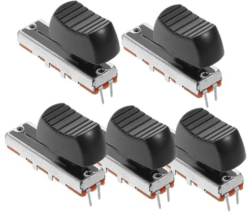 BESPORTBLE 5sätze Flache Fader-schieberegler Ersatz-knöpfe Für Mixer Schieberegler Mit Geradem Schaft Kompaktes Design Für Arbeitsplatte Passend Für Audiogeräte Und Konsolen