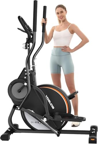 YOSUDA Crosstrainer für Zuhause, 3-in-1 Ellipsentrainer+Stepper+Stairmaster, 16 Widerstandsstufen, 8kg Schwungrad, Ultraleiser Magnetisch, 45° Neigung, Pulssensor, LCD Monitor