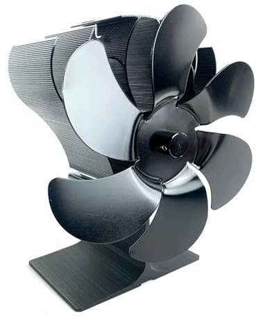 ZGJIAJU Ventilatore Bruciatori Legna Ventilatore For Stufa Alimentato A Calore A 6 Pale Mini For Camino Bruciatore A Legna For Ecologico Termoventilatore Silenzioso For Distribuzione Efficiente Del