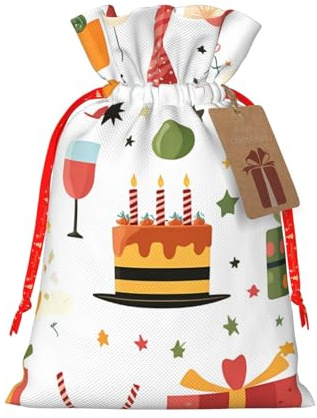 Luftballons Geburtstagstorten mit Kordelzug, wiederverwendbare Geschenkverpackungstaschen für Geburtstag, Hochzeit, Partygeschenke und festliche Geschenke