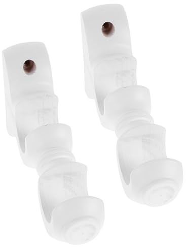 JECOMPRIS Lot De 2 Supports Muraux Pour Tringles À Rideaux En Bois Support Tringle Rideaux Double 29 mm Fixation Murale Pour Cuisine Salon Salle De Bain