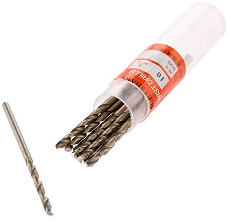 Mtsooning 10 Pcs 2.3mm Micro HSS Twist Drill Bit Straight Shank Electrical Drilling Tool