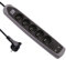 Electraline Gummy 35619 Bloc Multiprise 5 prises et 2 USB avec interrupteur - couverture en silicone antidérapant - câble 2 mt - fiche plat