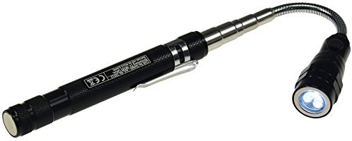 ChiliTec Inspektionsleuchte mit Magnet Teleskop Stab Werkzeug mit Magnethalter LED Beleuchtung Flexibel 17-55cm ausziehbar bis 1Kg