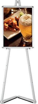 DISPLAY SALES Mobile Staffelei aus Aluminium in Silber | Easel für Rahmen bis 120 cm höhe | Künstler Staffelei bis 9 Kg | Leinwand Malstaffelei in 5 verschiedenen Höhen