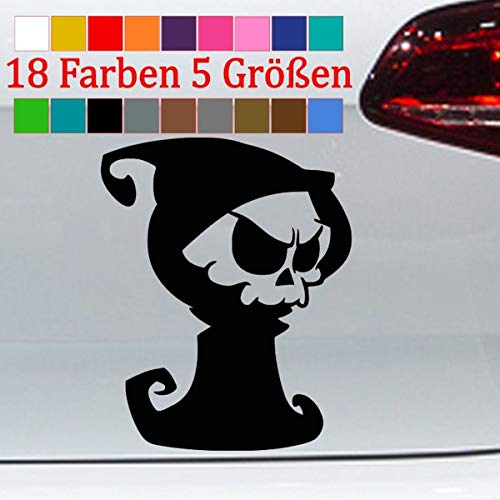 Sensenmann Comic Aufkleber Tot Death Grusel Sticker Decal JDM 18 Farben 5 Größen