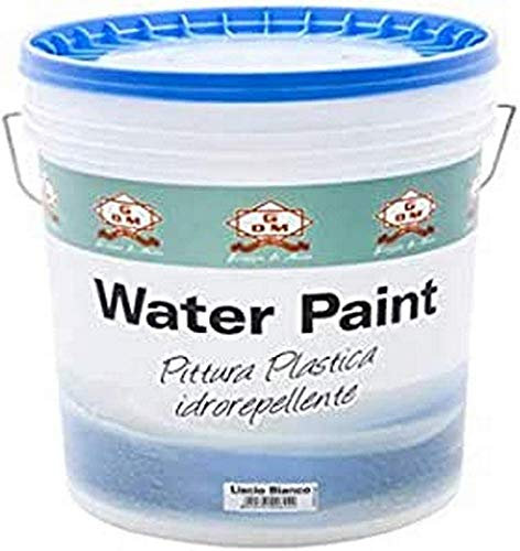 GDM WATER PAINT GRANA FINE PITTURA PLASTICA IDROREPELLENTE AL QUARZO, Bianco, 13 litri