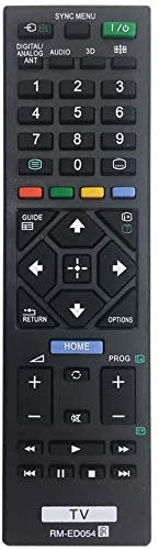 MYHGRC Reemplazo Mando a Distancia para Sony RM-ED054 Bravia TV-No Requiere configuración Mando para Sony LCD/LED Smart TV