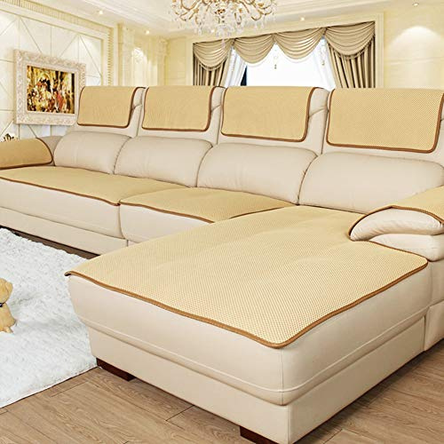 Dick Anti-rutsch Sofa Abdeckung, Multi-Size Sofa Schutz schonbezug, Sofabezüge,Sofa Arm Covers, Sofa Überwürfe Für ledersofa Verkauft in stück -Creme Farben 50x150cm(20x59inch)