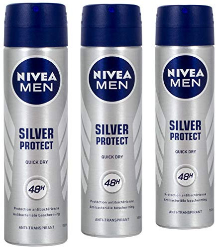 Nivea MEN Silver Protect Anti-Transpirant Antibakterial Deo 150ml - 3 Stück pro Pack