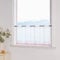 ESLIR Scheibengardine mit Ösen Gardinen Küche Bistrogardinen Transparent Stores Vorhänge mit Satinband Voile Weiß und Rosa HxB 60x145cm 1 Stück