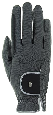 Roeckl Sports Reithandschuh Malta Winter, Turnier Winter Handschuh, Anthrazit/Silber 6.5