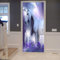 A.Monamour Türtapete Selbstklebend Türfolie Türposter 3D Fantasie Märchen Mystischen Einhorn Verzaubert Lila Lavendel Garten Vinyl Folie Türdeko Tapete Wandbild Türaufkleber Türtattoo 90 x 200 cm
