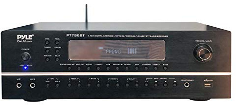 Pyle 7.1-Channel Hi-Fi Bluetooth Stereo Amplifier - 2000 Watt AV Home Theater Speaker Subwoofer Surround Sound Receiver w/ Radio, USB, RCA, HDMI, MIC IN, Supports 4K HD TV's, 3D - Pyle PT796BT