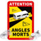 medienkraftwerk Toter Winkel - Angles Morts Wohnmobil - Schild inkl. Saugnäpfe - 17x25cm (3)