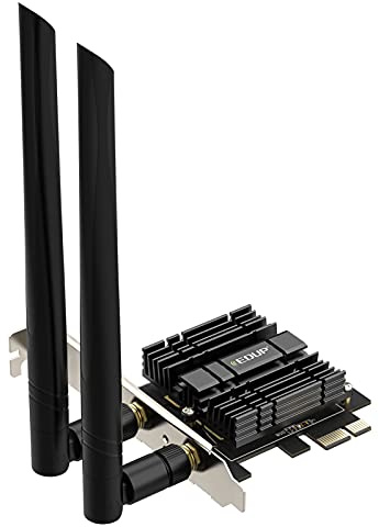EDUP WLAN-Netzwerkkarte AC1300M mit Bluetooth 4.2 Heat Sink Dual Band 2.4G/5.8G, PCI-E Wireless PCI Express Internetadapter Network Card unterstützt Windows 10/Win 8.1/Win 7 für Desktop PC Laptop