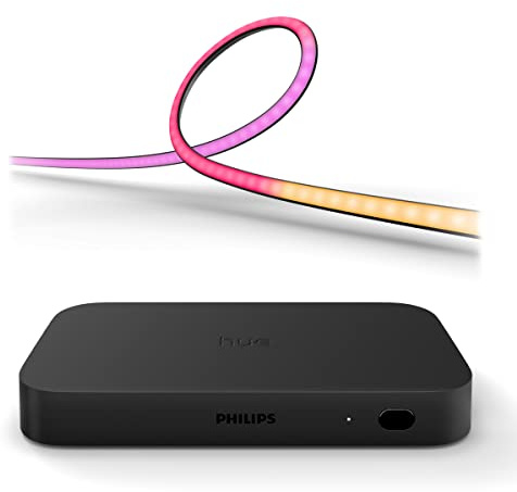 Philips Hue Entertainment Erlebnispaket Für 75 Zoll Bildschirm - Weißes und Farbiges Licht - inkl. 1 Hue HDMI Sync Box 8k (Gen-2), 1 Hue LED Streifen 75 Zoll - Hue White and Color Ambiance Gradient