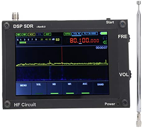 SDR HAM Receiver, 50Khz-200Mhz Wireless Malahit DSP SDR Receiver Malahit SDR Shortwave Radio Receiver Malachite DSP SDR Receiver with 3.5 Inch Touching Screen Spectrum Analyzer