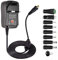 Adaptateur Secteur Universel 30W, Transformateurs d'alimentation Portables Multifonctions, Adaptateur d'alimentation AC 100-240V vers DC 3V 4,5V 5V 6V 7,5V 9V 12V + 8 Prises (AU)