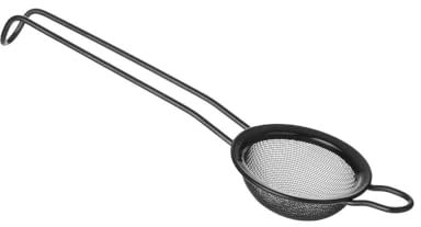 HENDI Passoire à cocktail, tamis de bar, outil de cuisine, maille fine, 65x220mm, PVD, noir