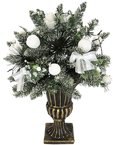 Geschmückter Weihnachtsbaum mit LED Licht Dekorierter Baum Tannenbaum Christbaum X'Mas Weihnachtsdeko Kunstbaum Christbäumchen Lichterkette Girlande Kunsttanne Weihnachtsschmuck, 74cm