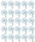 AKH® Clear Suction Hooks | Pack of 20 | 2.2cm Rubber Sucker Pads with Metal Hook | Strong Hanging Hook for Christmas Hanging Decorations Signs Mirror Glass Kitchen Bathroom Wall Festivals Decorations