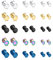 JeryWe 15 Paires Boucles d'Oreilles en Acier Inoxydable Homme Femmes Ronde Clou Faux Cheater Fake Gauges Plugs à Vis Set piercing oreilles Tunnel double côté Hypoallergénique 4/6/8MM