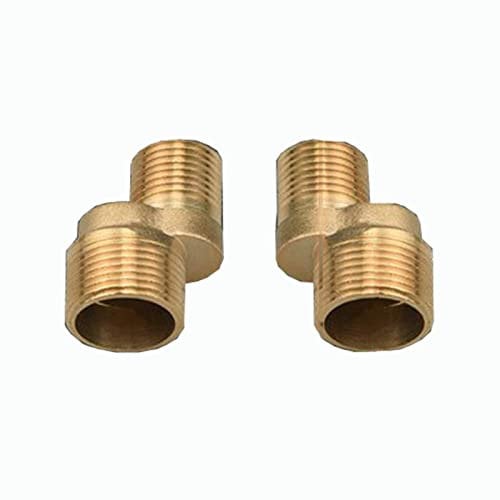 BiaoTeng Adattatore 3/4 1/2 Rubinetto,Riduzione 3/4 1/2 Ottone,Raccordo Eccentrico 1/2 3/4,Eccentrico Rubinetto Doccia,Riduzione 3/4 X 1/2 Ottone,d'oro A