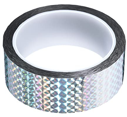 YOKIVE Prism Tape Selbstklebendes Holografisches Reflektierendes Dekoratives Band Ideal Für Bastelprojekte DIY Kunst Zuhause Täglichen Gebrauch Silber 1.4 Zoll X 55 Yard