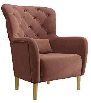 Mirjan24 Sessel Relaxsessel mit Kissen Anaser, Polstersessel, Freizeitsofa, Armsessel, Gesteppte Rückenlehne, Relaxsessel, Fernsehsessel, Loungesessel mit Armlehnen, Ohrensessel (Magic Velvet 2258)