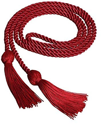 1pc Graduation Honor Cords Tassels Cord Polyester Yarn Honor Cord for Bachelor Gown Length 68 in for Graduation Students (red)