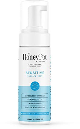 The Honey Pot Company - Sensitive Feminine Wash - Herbal Infused Natural Hygiene Wash for Sensitive Skin Types - PH Balanced Plant Based Wash Free from Parabens and Sulphates - 5.51 Fluid Oz.