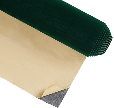 CRE8TIVE Peindre Flocage de Velours Vert Adhesif Papier Autocollant Intissé pour Meuble et Décoration Murale Salon 30cm x 200cm