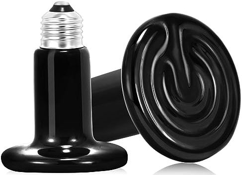 NEPTONION 2 Pack Ceramic Heat Emitter - 150W Reptile Heat Lamp, No Light Emitted Bulb, Reliable and Safe Heat Bulb for Reptile & Amphibian