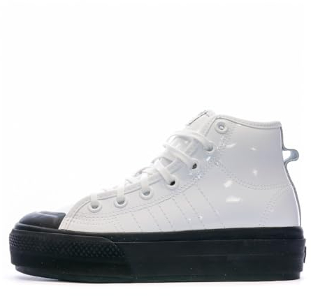 Adidas Nizza Damen-Sneaker, Weiß/Schwarz, weiß, 38 2/3 EU