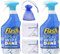 Flash Sparkling Bathroom, Antibacterial Cleaning Spray Wipe-Done, 800ml, White Blossom Scent, 2 bottles + 2 x Cleaning Cloth + for You: Organza Small Bag